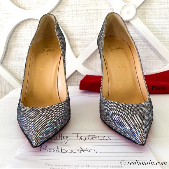 ❣️Sold Louboutin So Kate Silver Glitter Pumps - Picture 5 of 8